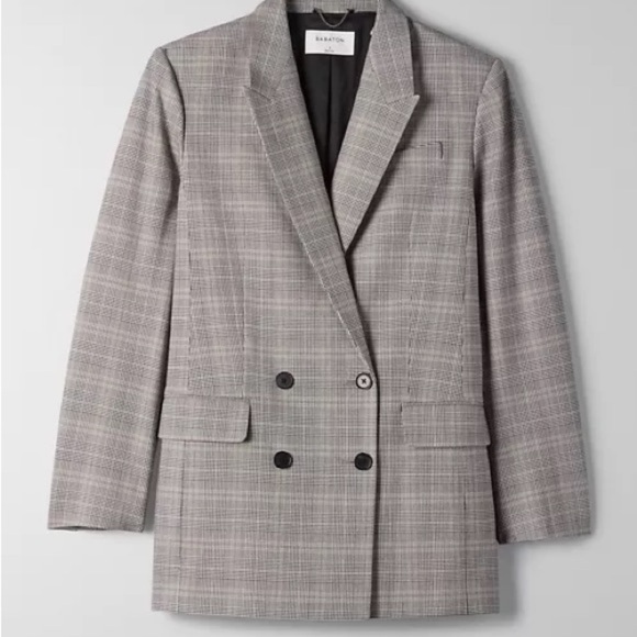 Babaton Aritzia Oversized Blazer - Size L - Oversized Fit - Plaid Check - Picture 2 of 8